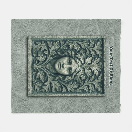 Grüne Frau - Stone Fleecedecke (Vorderseite (Horizontal))