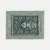 Grüne Frau - Stone Fleecedecke (Vorderseite (Horizontal))