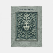 Grüne Frau - Stone Fleecedecke (Vorderseite)