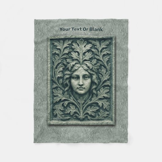 Grüne Frau - Stone Fleecedecke (Vorderseite)