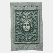 Grüne Frau - Stone Geschirrtuch (Vertikal)