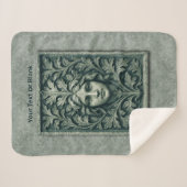 Grüne Frau - Stone Sherpadecke (Vorderseite (Horizontal))