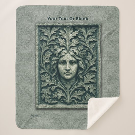 Grüne Frau - Stone Sherpadecke (Vorderseite)