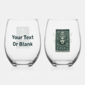 Grüne Frau - Stone Weinglas Ohne Stiel (Rückseite)