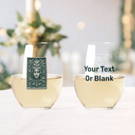 Grüne Frau - Stone Weinglas Ohne Stiel