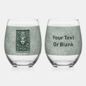 Grüne Frau - Stone Weinglas Ohne Stiel (Vorderseite)