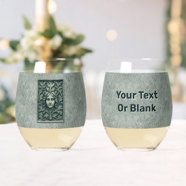 Grüne Frau - Stone Weinglas Ohne Stiel