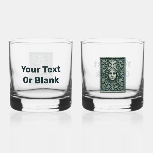 Grüne Frau - Stone Whiskyglas (Rückseite)