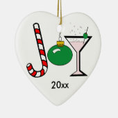 Grüne Freude am Weihnachtskuchen-Ornament Keramikornament (Rechts)