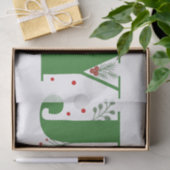 Grüne Freude mit Beeren Weihnachts-Foto Seidenpapier (Geschenk)