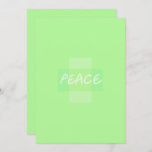 Grüne Friedensgrüße Feiertagskarte (Vorne/Hinten)