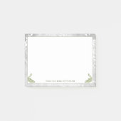 Grüne Friedensnotizen Post-it Klebezettel (Vorderseite)