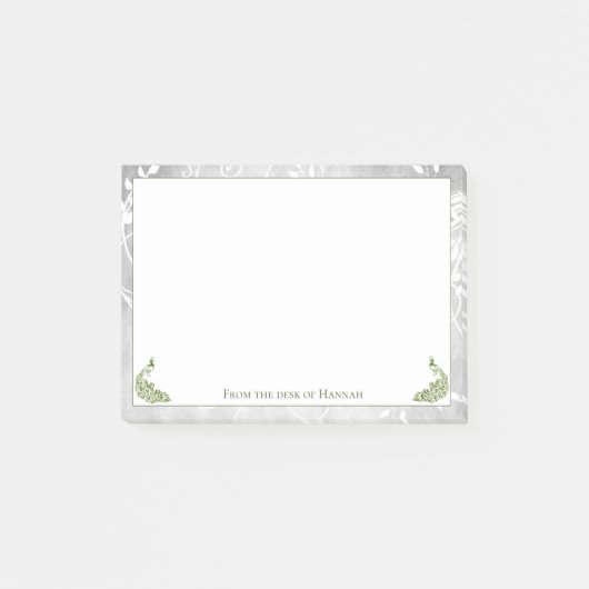 Grüne Friedensnotizen Post-it Klebezettel (Vorderseite)