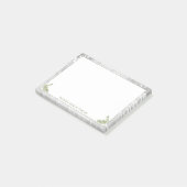 Grüne Friedensnotizen Post-it Klebezettel (angewinkelt)