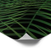 Grüne frische exotische Palmen-Blätter Inspiration Poster (Ecke)