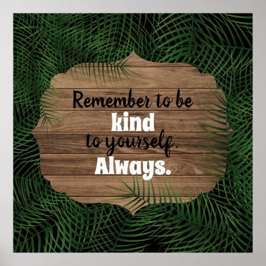 Grüne frische exotische Palmen-Blätter Inspiration Poster (Vorne)