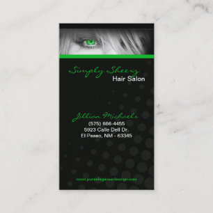 Grüne Friseursalon-Kosmetiksalon Boutiq Visitenkarte