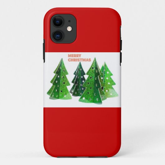 Grüne frohe Weihnachtsbaumen Case-Mate iPhone Hülle (Rückseite)