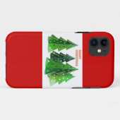 Grüne frohe Weihnachtsbaumen Case-Mate iPhone Hülle (Rückseite (Horizontal))