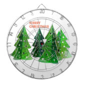 Grüne frohe Weihnachtsbaumen Dartscheibe (vorne)