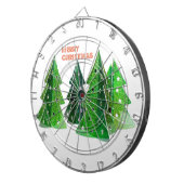 Grüne frohe Weihnachtsbaumen Dartscheibe (Vorderseite rechts)