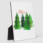 Grüne frohe Weihnachtsbaumen Fotoplatte (Seite)