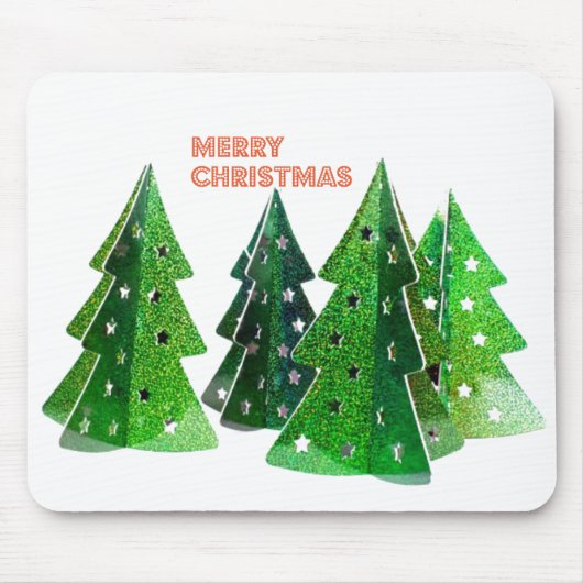 Grüne frohe Weihnachtsbaumen Mousepad (Vorne)