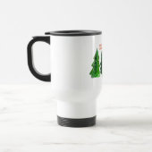 Grüne frohe Weihnachtsbaumen Reisebecher (Links)