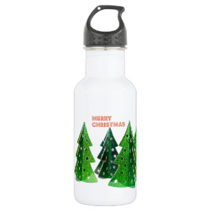 Grüne frohe Weihnachtsbaumen Trinkflasche