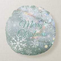 Grüne frohe Weihnachtsschneeflocken