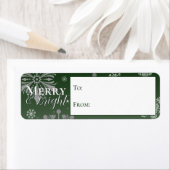 Grüne, fröhliche und helle Schneeflocken von und n (Insitu)