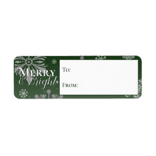 Grüne, fröhliche und helle Schneeflocken von und n