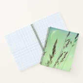 Grüne Fronten Blätter Mondphasen Nachthimmel Notizblock (Innenseite)