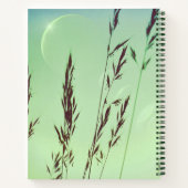 Grüne Fronten Blätter Mondphasen Nachthimmel Notizblock (Rückseite)