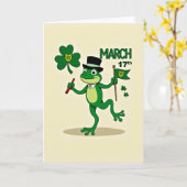 Grüne Frosch-Irish-Harp-Karte Karte (Gelbe Blume)