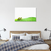 Grüne Frösche am verlass Leinwanddruck (Insitu (Schlafzimmer))