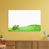 Grüne Frösche am verlass Leinwanddruck (Insitu (Wohnzimmer))