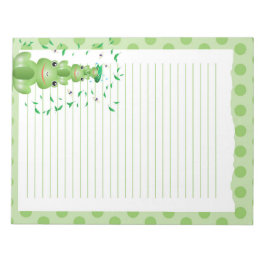 Grüne Frösche gepunktete Waldtiere Notizblock