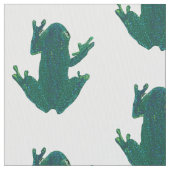 Grüne Frösche Stoff (Nahaufnahme)