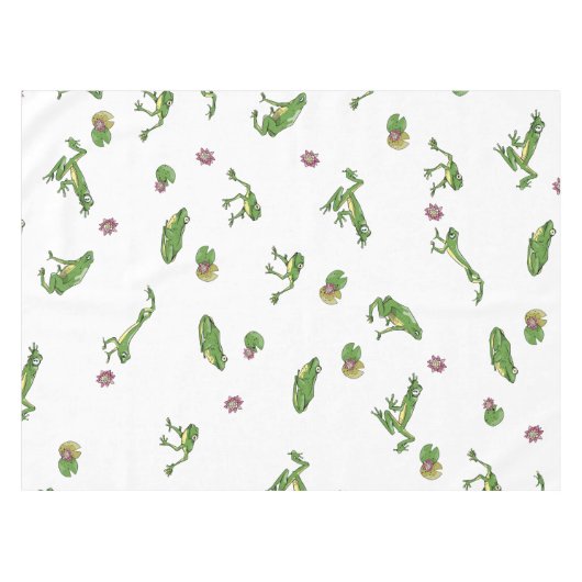 Grüne Frösche Tischdecke (Vorderseite (Horizontal))