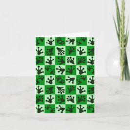 Grüne Froschfüße Whimsical-Tierfährten Karte