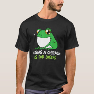 Grüne Froschjagd und Retro-süßer Froschfänger T-Shirt
