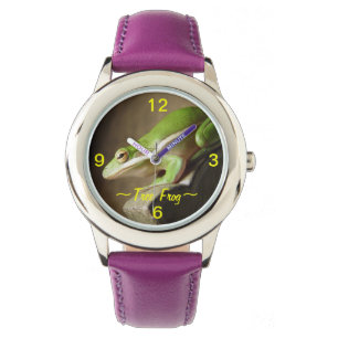 Grüne Froschwache Armbanduhr