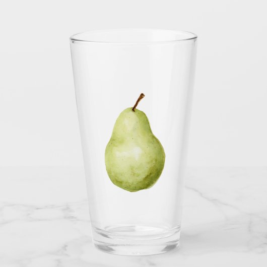 Grüne Frucht Birne Glas (Vorderseite)
