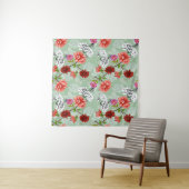 Grüne Frühlingsblüte: Handgezeichnet Wandteppich (Beispiel (Horizontal))