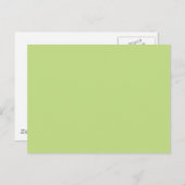 Grüne Frühlingsfarbe angepasst Postkarte (Vorne/Hinten)