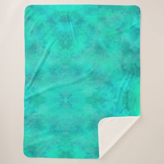 Grüne Frühlingsfarbe Sherpadecke (Vorderseite)