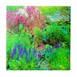 Grüne Frühlingsgärtnerei mit Peongs Fliese