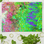 Grüne Frühlingsgärtnerei mit Peongs Geschirrtuch (Gefaltet)