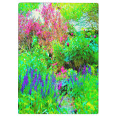 Grüne Frühlingsgärtnerei mit Peongs Klemmbrett (Rückseite)